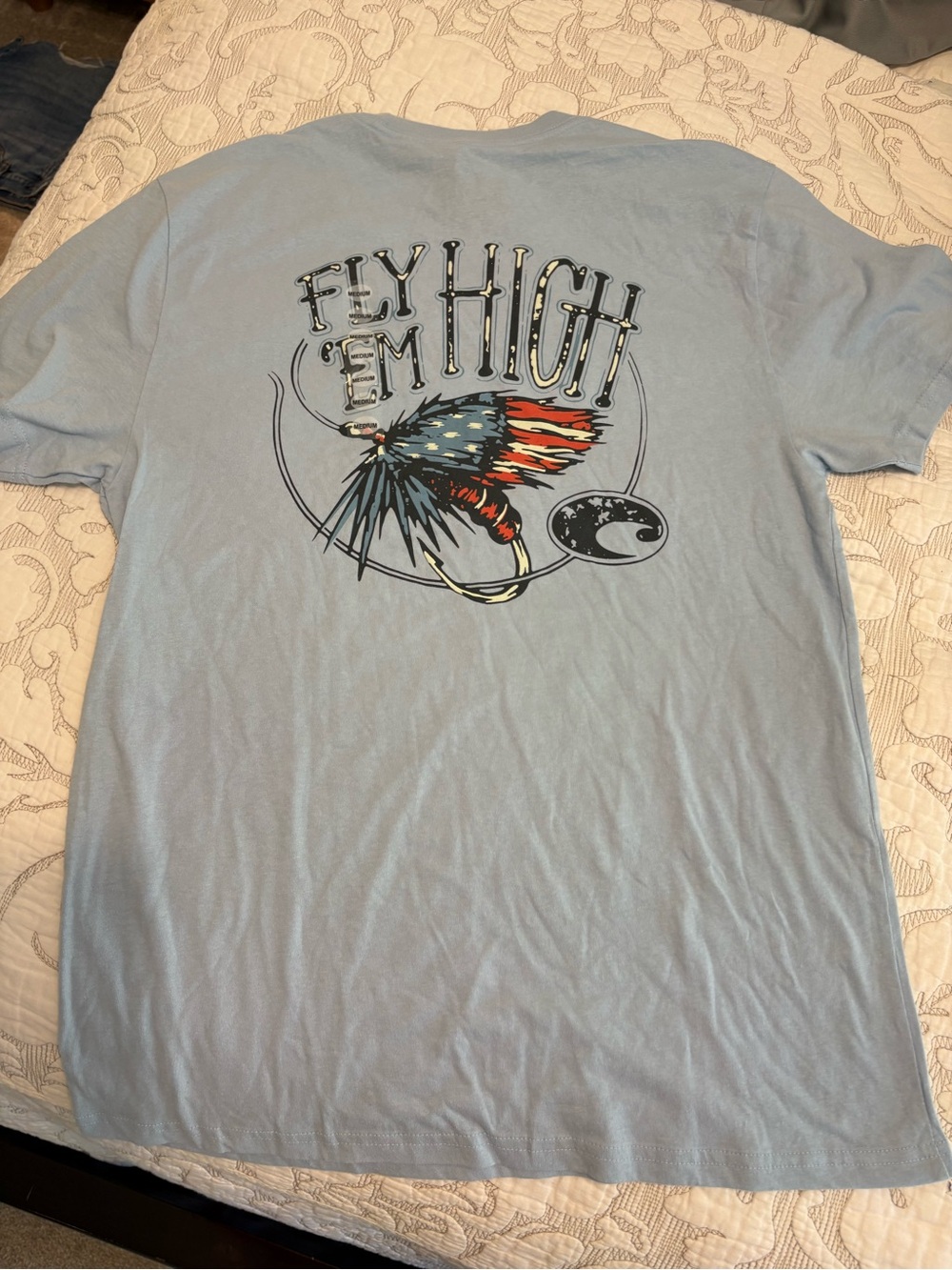 Men’s Costa ‘Fly Em High’ Graphic Tee - Light Blue